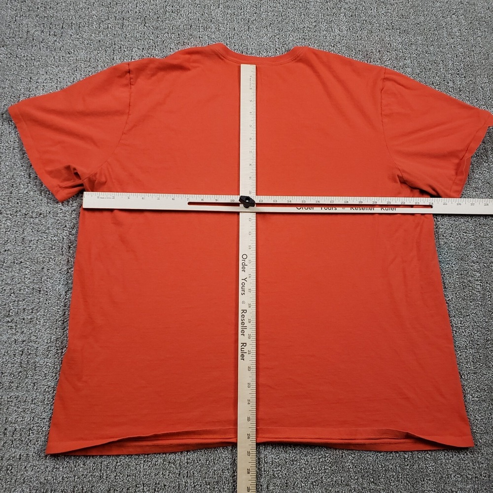 NIKE Shirt Mens 2XL Orange Just Do It Swoosh Logo Sportswear Tee - Picture 8 of 10